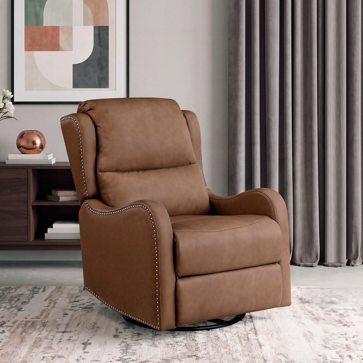 Alaric Leather Glider Recliner