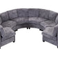 Harlan Curved Modular Sectional Sofa – Chenille, Solid Wood Frame, 4 Colors - Dark Gray (9)