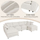 Modern Plush U-Shape Modular 2 Ottoman Sofa Sectional 134" (2 Colors)