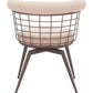 Saku Beige & Brown Swivel Dining Chair