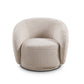 Farrah Accent Chair in Light Beige (Swivel Barrel Chair)
