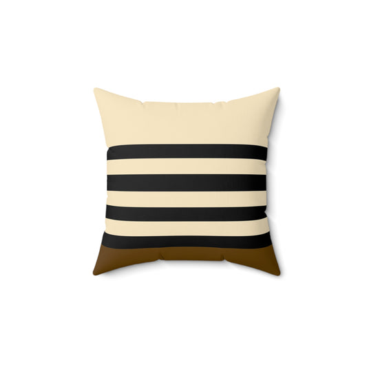 Spun Polyester Square Pillow - Brown, Black & Tan - Revel Sofa