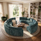 Kirwin Chenille Curved Modular Sectional Sofa – 8-Seat Semi-Circle Sectional - Green (2)