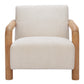 Subliem Cotton White Accent Chair