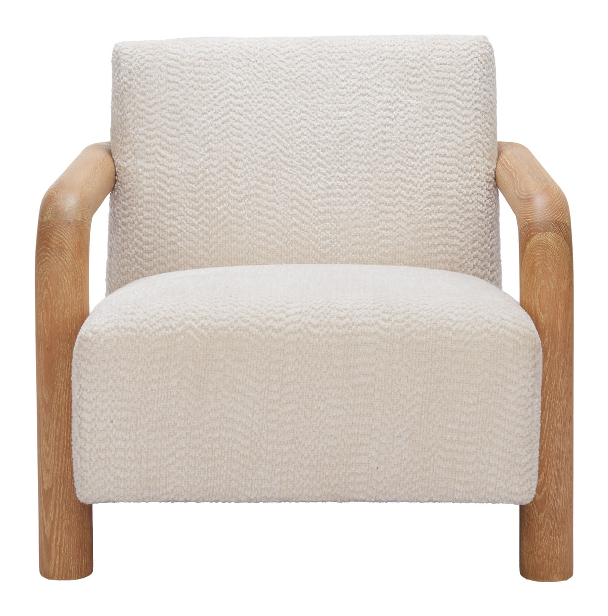 Subliem Cotton White Accent Chair