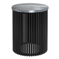 Demy Black Marble Accent Table – 17.5