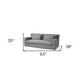 93" Dark Gray Slipcovered Fabric Sofa with Toss Pillows | Modern Upholstered Couch showcasing dimensions 93" x 38" x 35".