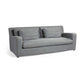 93" Dark Gray Slipcovered Fabric Sofa with Toss Pillows | Modern Upholstered Couch - relaxed comfort and contemporary design.