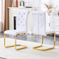 Kinsey White, Gold Legs, Set of 4