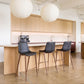 Magnus Barstool (Set of 2) in Black & Walnut