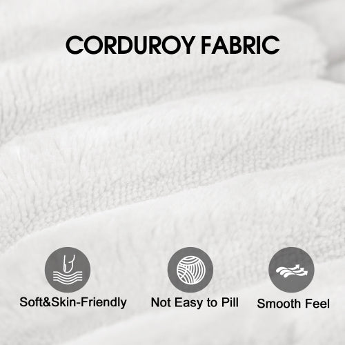 Modern Corduroy Deep Seat Loveseat Sofa – Comfy Couch (4 Colors and 3 Sizes)