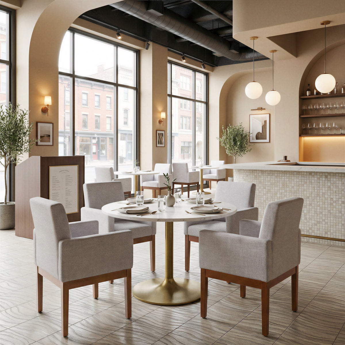 Senzil Dining Chair in Ivory