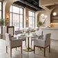 Ithaca White & Gold Dining Table