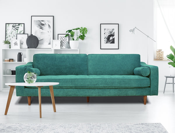 Anderson Green Upholstered Sofa – 90