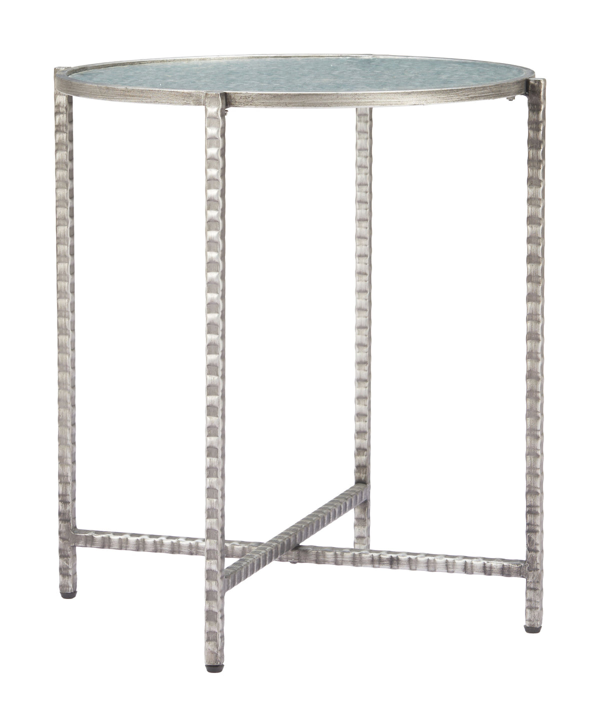 Vetro Silver Side Table