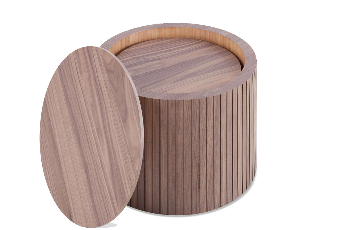 Handcrafted MDF Round Accent Table Set (2-Piece)