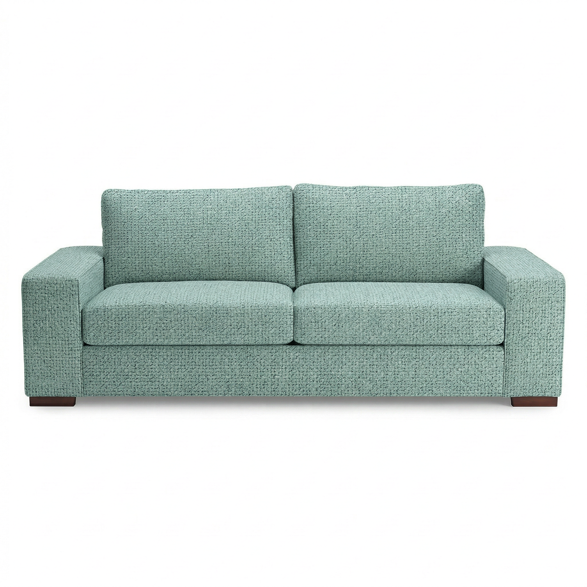 Modena Sofa 92" – Made in USA Square-Arm Sofa (7 Fabrics) - Leslie Robins Egg - Fabric (10)