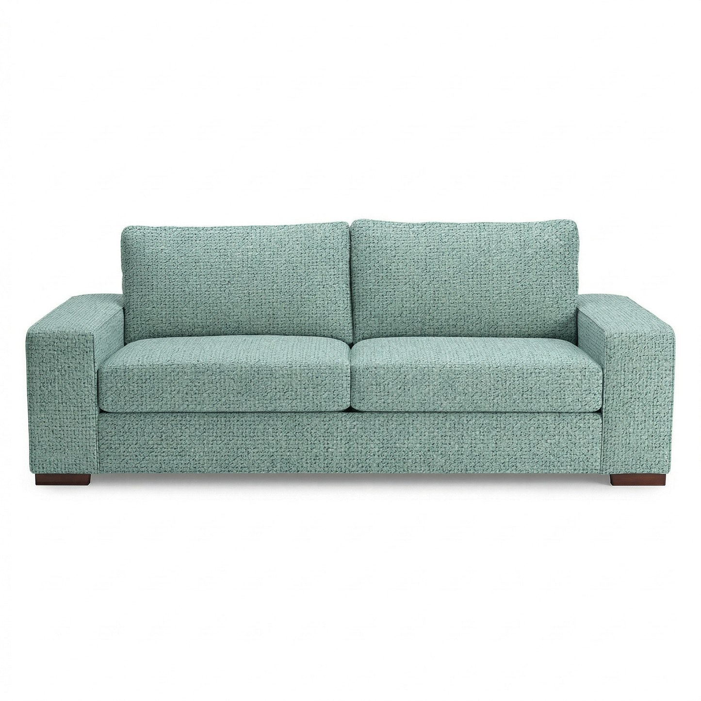 Modena Sofa 92" – Made in USA Square-Arm Sofa (7 Fabrics) - Leslie Robins Egg - Fabric (10)
