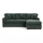 Clifford L-Shaped Sectional Sofa – Made in USA, 9 Fabric Options - Green Velvet Antique Charcoal (3)