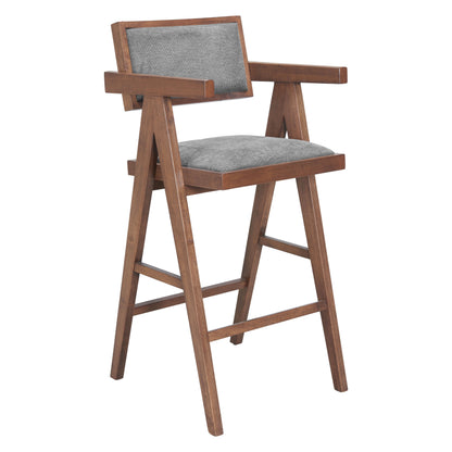 Delhi Gray & Walnut Barstool (Set of 2)