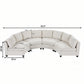 Kirwin Chenille Curved Modular Sectional Sofa - Beige