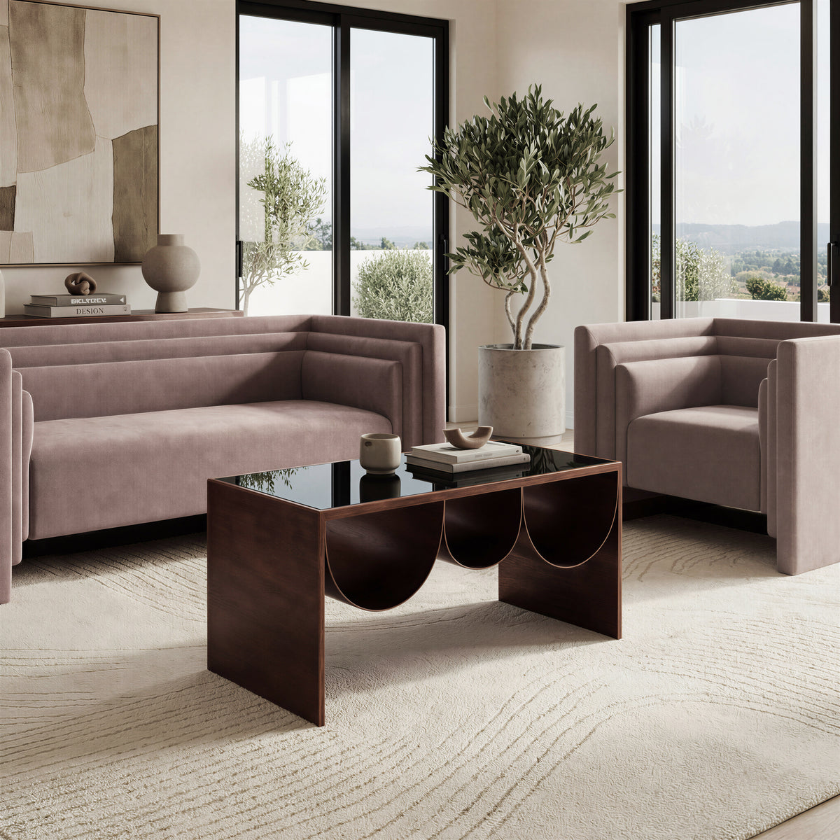Aveiro Copper & Black Coffee Table