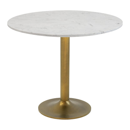 Fullerton White & Gold Dining Table