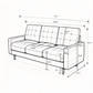 Noemi Tufted Fabric Sofa