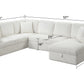 Jorvik sectional sofa in cream velvet