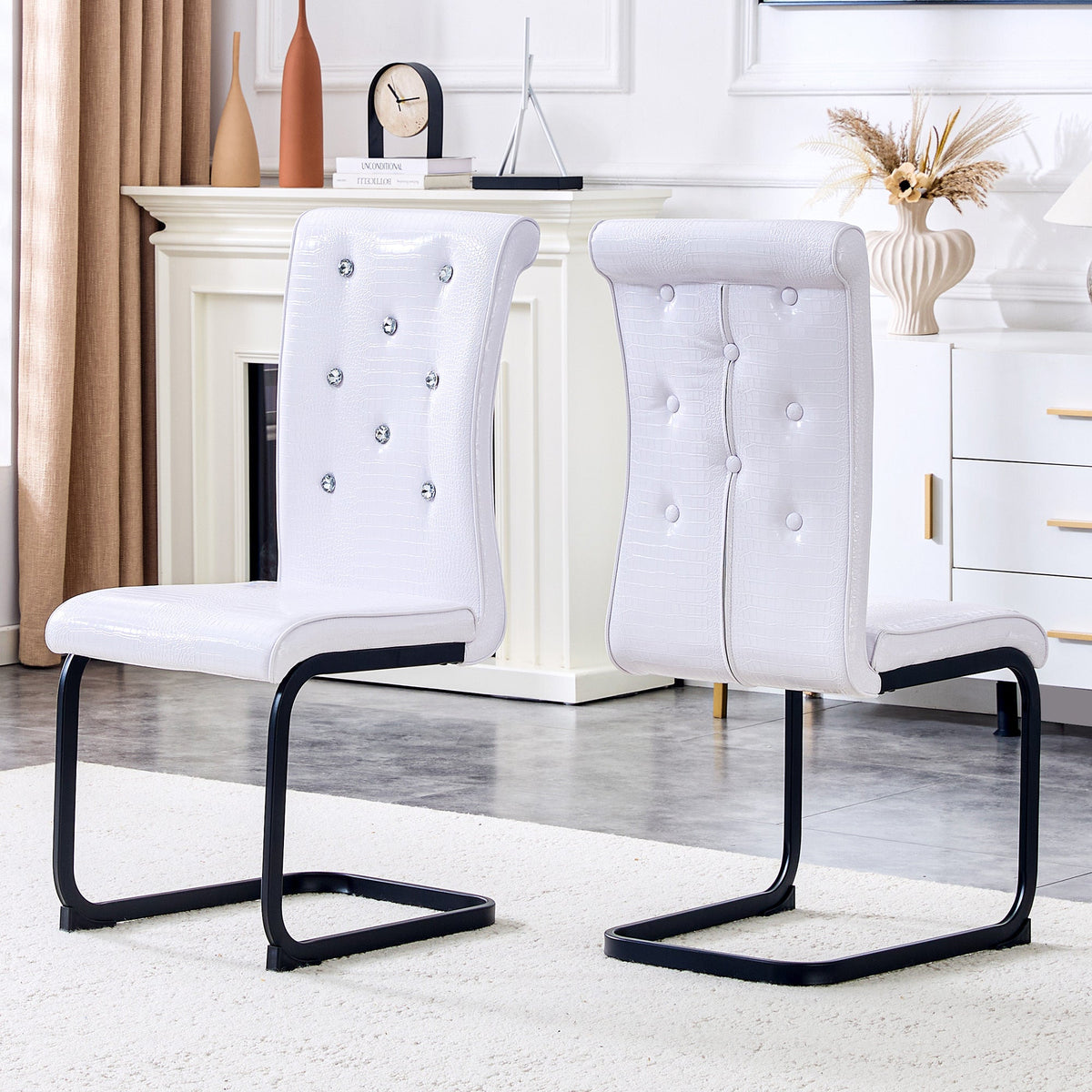Kinsey White, Black Legs, Set of 2