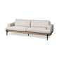 95" Beige Fabric Sofa with Black Legs | Modern Upholstered Living Room Couch on display.