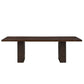95-Inch Modern Walnut Dining Table for 8 - Large Industrial Wood Dining Table