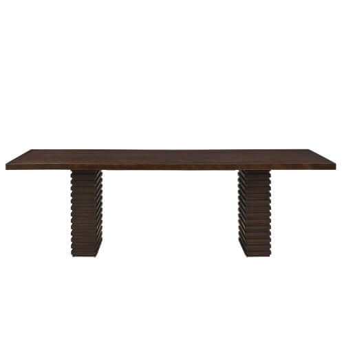 95-Inch Modern Walnut Dining Table for 8 - Large Industrial Wood Dining Table