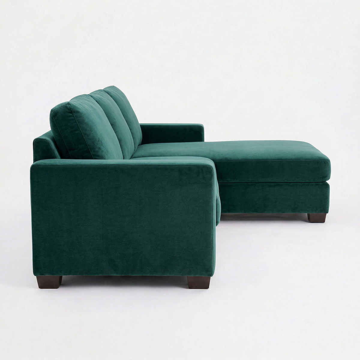 Modena L-Shaped Sectional Sofa - Velvet Antique Kelly Green - Velvet (5)