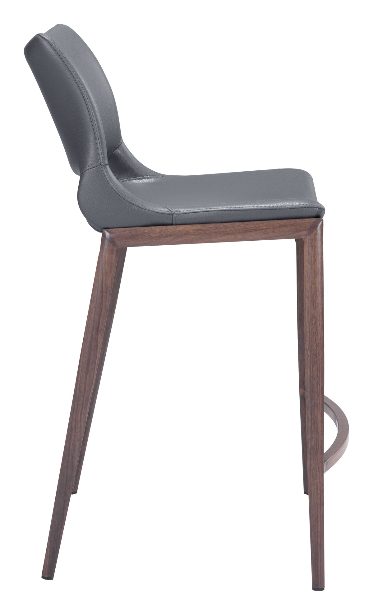 Ace Counter Stool (Set of 2) in Dark Gray & Walnut