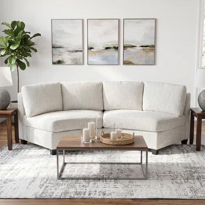Sorrel Curved Modular Sectional Sofa – Chenille, 4 Colors