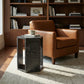 Alba Marble Side Table in Dark Grey