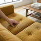 Talmadge Sofa – 92" Made-in-USA Sofa, Sage Green & Mustard Yellow - Hepburn Chai Tea - Mustard Yellow Fabric (9)
