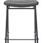 Charon Barstool (Set of 2) in Vintage Black