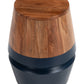 Tornos Side Table in Walnut & Deep Blue