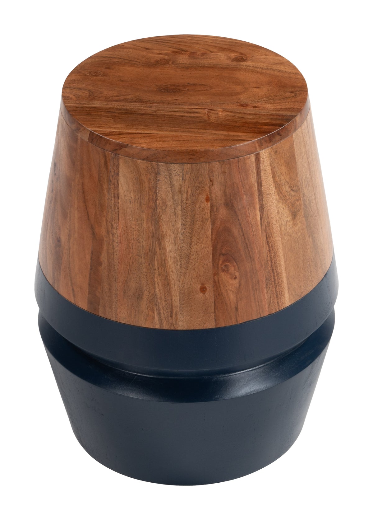 Tornos Side Table in Walnut & Deep Blue