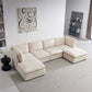 Modern Modular U-Shape Dual Chaise Sofa Sectional 129'