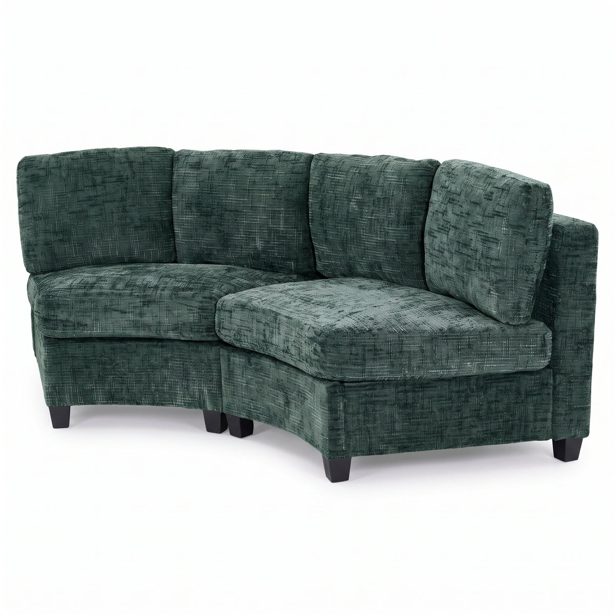 Sorrel Curved Modular Sectional Sofa – Chenille, 4 Colors - Green (8)