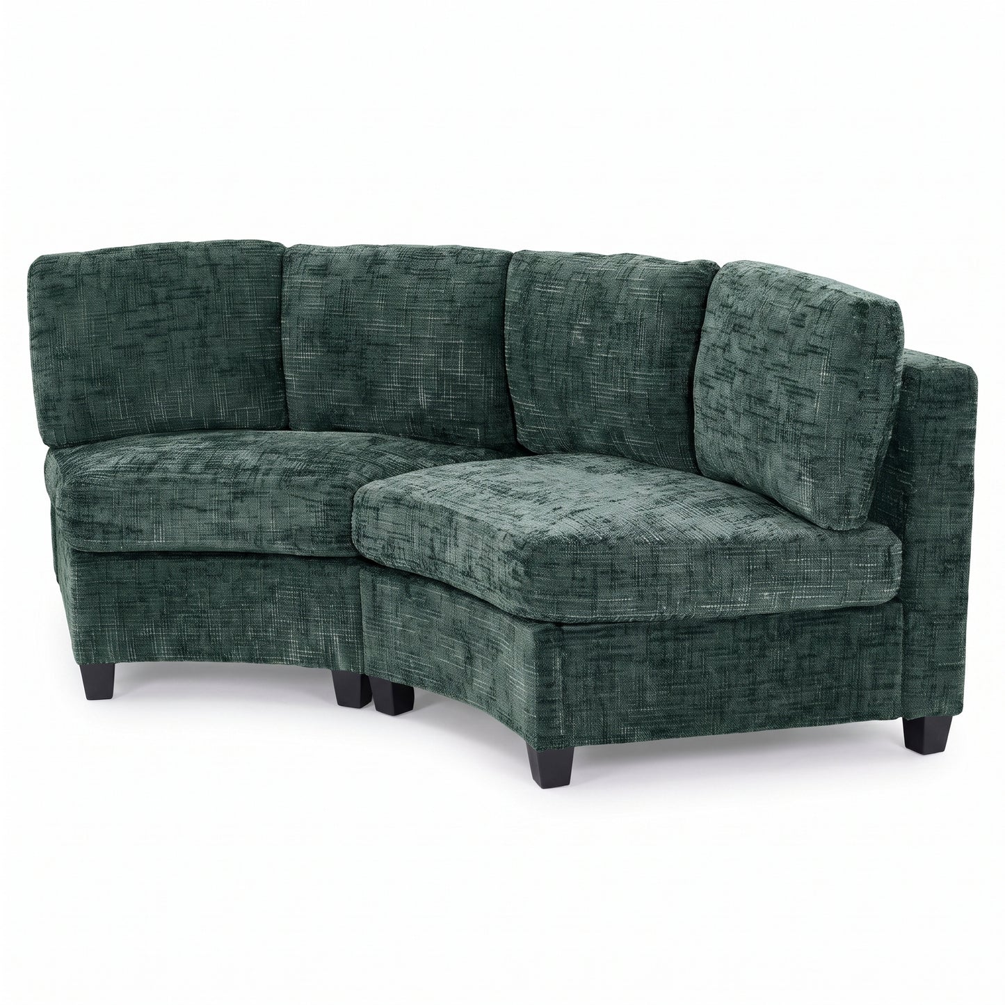 Sorrel Curved Modular Sectional Sofa – Chenille, 4 Colors - Green (8)