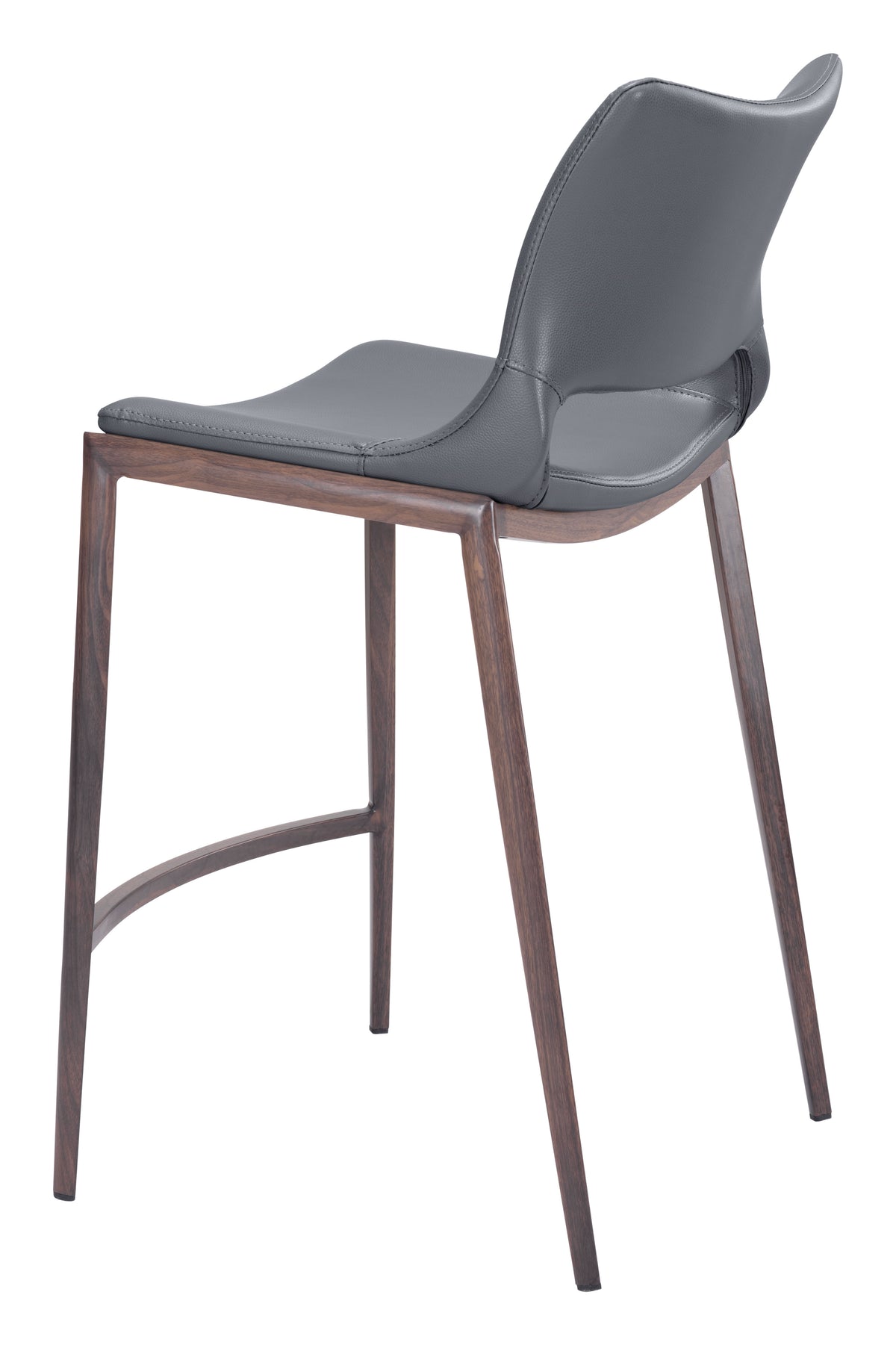 Ace Counter Stool (Set of 2) in Dark Gray & Walnut