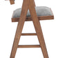 Delhi Gray & Walnut Barstool (Set of 2)