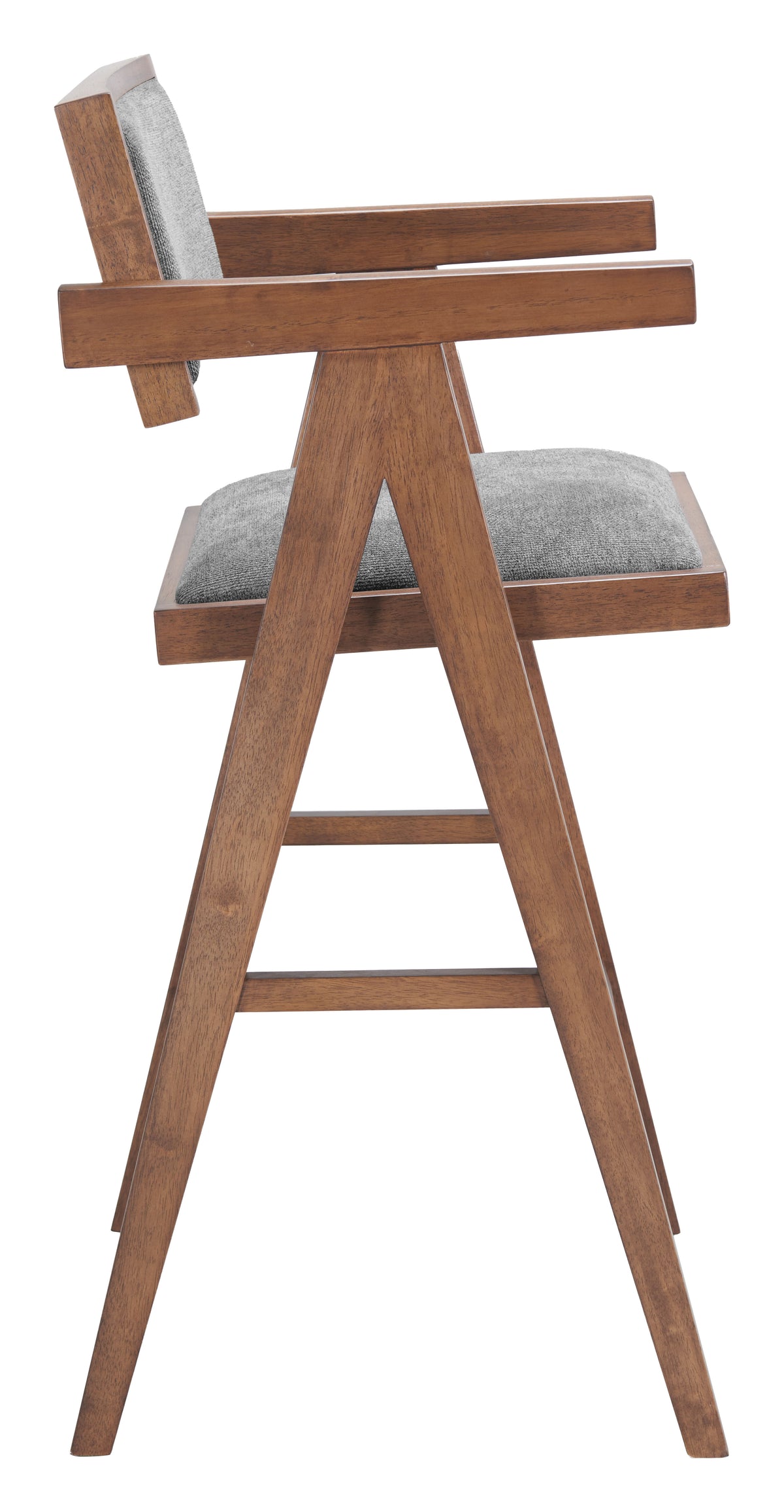 Delhi Gray & Walnut Barstool (Set of 2)