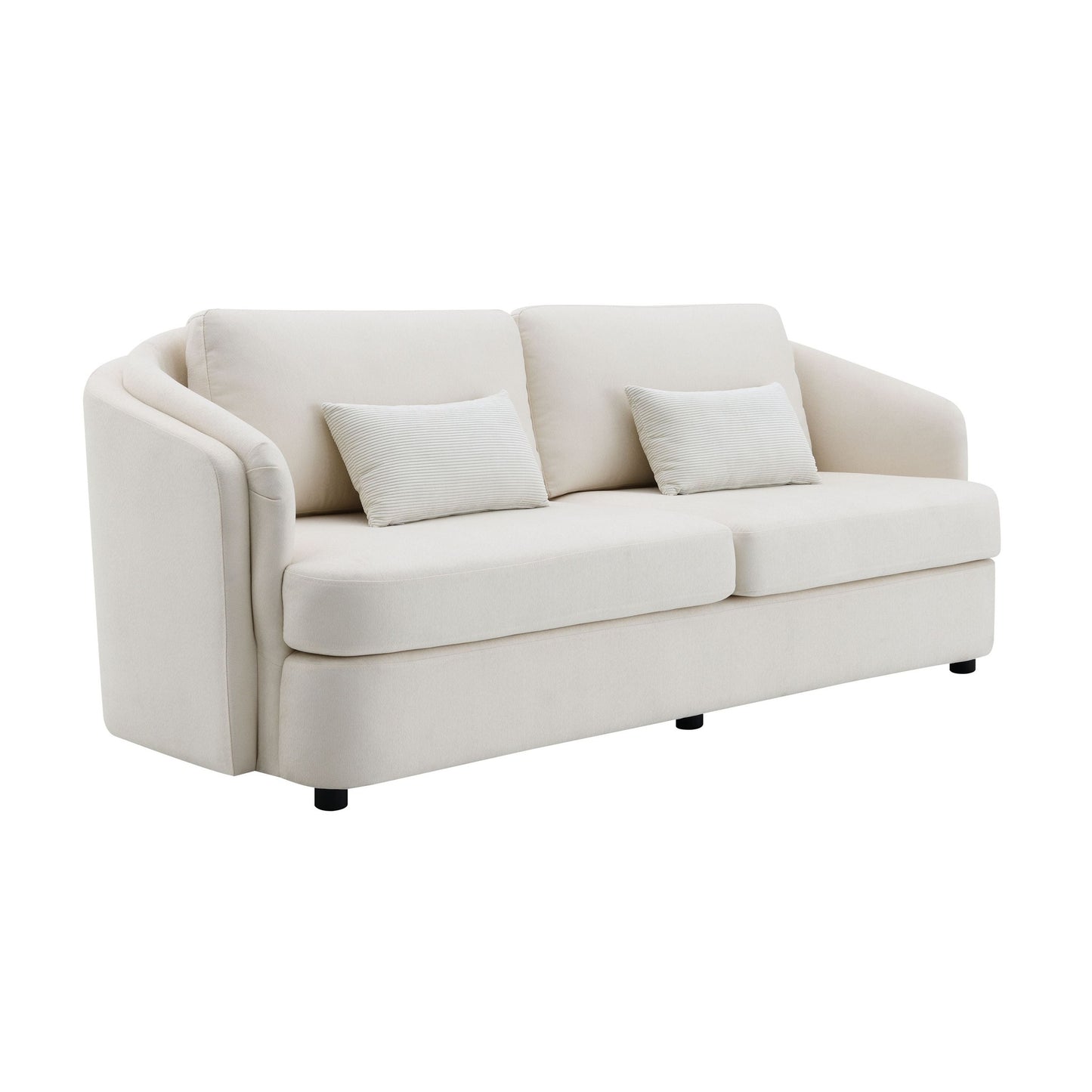 Mariko Beige Linen Sofa – 84"W Sofa