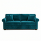 Irlanda Classic Sofa – 92" Rolled-Arm Made-in-USA Sofa - Velvet Antique Peacock - Velvet (9)