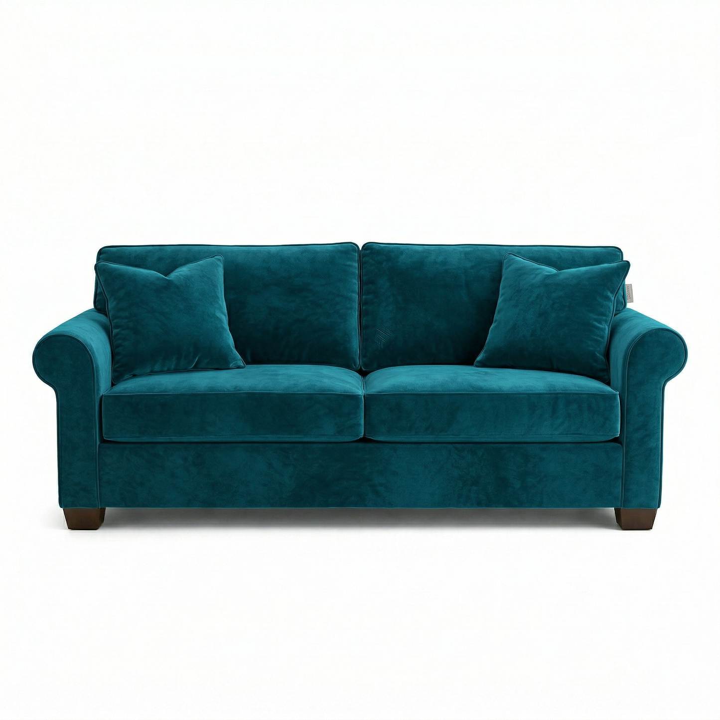 Irlanda Classic Sofa – 92" Rolled-Arm Made-in-USA Sofa - Velvet Antique Peacock - Velvet (9)